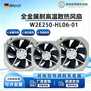 Ventilateur de refroidissement industriel W2E, moteur AC 230V, métal, usage commercial, résistant aux hautes températures - Product Image 5