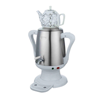 Samovar électrique en acier inoxydable avec robinet, chauffe-eau, pour préparer du thé