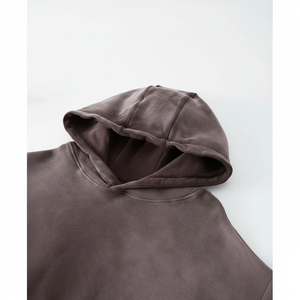 Precio al por mayor sudaderas con capucha para ropa de Hombre Sudaderas con capucha de lavado ácido 100% estilo urbano Sudadera con capucha acogedora con logotipo bordado - Product Image 1