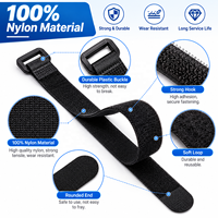 Attaches de câbles réutilisables personnalisées pour l'extérieur, sangles de fixation en nylon réglables avec boucle pour la gestion des câbles