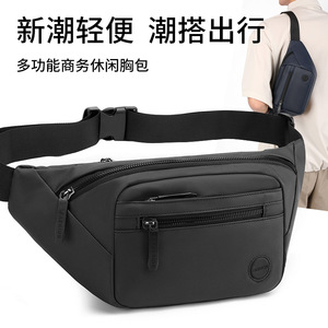 Men's Chest Bag Oxford Cloth Durable Multi Compartment Gray Black Dark Blue Military Green Spring 2025 Everyday Outfits - Product Image 4