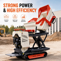 Mini Dumper à Chenilles 20 °   Camion benne chenillé léger et compact à châssis étroit, forte capacité de franchissement