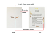 Tarjetas de Visita de Lujo con Diseño Personalizado en Relieve y Estampado Dorado, Tarjetas de Agradecimiento Personalizadas, Folletos de Papel y Cartulina, Postales