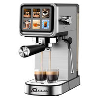 Máquina de Café Espresso Anbolife de 20 Bares, 1350W, Termobloque, Pantalla Táctil, 6 Ajustes Preestablecidos, Vaporizador, Tanque de Agua de 1.0L, OEM, ODM