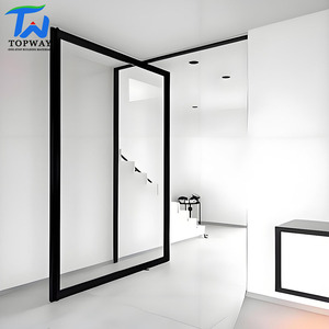 Puerta Pivotante Moderna <span class=keywords><strong>de</strong></span> Aluminio y Vidrio Templado para Uso en Hospitales, Apartamentos, Oficinas y Villas - Product Image 6