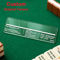 Outil de recherche de lignes de Mahjong en acrylique à motifs colorés, personnalisé avec nom, accessoire de Mahjong, cadeau pour les amateurs de Mahjong