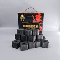 Charbon de bambou noir pour chicha, fabriqué à la machine, allumage instantané, sans fumée, haute teneur en carbone, moins de cendres, sans étincelles, encens chicha