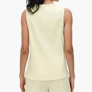 Débardeur minimaliste pour femme, col rond, sans manches, coupe ajustée, léger, respirant, amincissant, pour le Pilates, le fitness et le yoga - Product Image 6