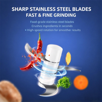 Penggiling Pemotong Pengupas Sayuran Bawang Putih Kentang Listrik Stainless Steel Dapur Terlaris Ramah Lingkungan Mini Food Processor