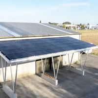 Struttura Compatta per Carport Solare a Fila Singola con Pianificazione Personalizzata dello Spazi tra le Colonne e della Distanza tra i Veicoli per Parcheggi Stretti