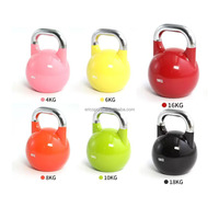 Fabrication sur mesure de kettlebells russes, ensemble de kettlebells réglables avec poignée chromée, kettlebells de compétition en acier pour l'entraînement de force