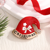 Ensemble de broches de Noël pour femmes, émail et strass, bonhomme de neige, Père Noël, sapin, renne, bijoux tendance pour les fêtes de Noël, cadeau