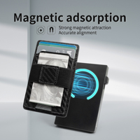 Porte-cartes de crédit et d'identité escamotable en cuir PU, fin, anti-RFID, en aluminium, pour hommes – Nouveauté 2025 – Vente Flash