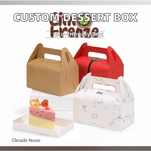 Caja de Cartón para Llevar Mini Donuts, Pasteles y Postres, Personalizada, con Asa, Barnizada, Reciclable, MOQ 50 Piezas - Product Image 2