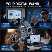   Anneau de souris intelligent OEM personnalisé, contrôleur sans fil portable pour lunettes AR PPT, vidéo courte, navigation web, vente en gros