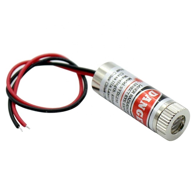 650nm 5mW 3V-5V Red Point Line Cross Laser Module Head Glass Lens Focusable Adjustable Laser Diode Head Industrial Diameter 12MM