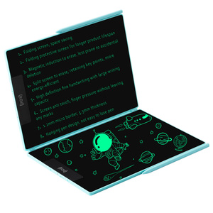 Tableta de Escritura Digital Personalizable Magnética con Pantalla LCD Plegable Dual de 14.3 Pulgadas, Funciona con Batería - Product Image 3