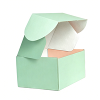 Caja de Envío Personalizada Tipo Concha para Set de Belleza y Cuidado de la Piel, de Cartón Corrugado, con Forro de Esponja, Materiales Reciclados