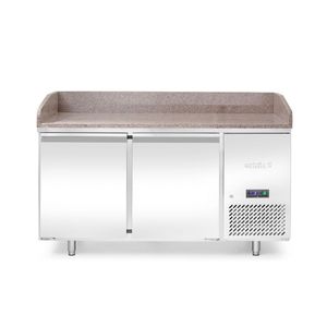 Arktic 250L Banco Frigo Commerciale in Granito per Pizzeria 2 Porte 1510x800x875mm 230V/250W - Product Image 1