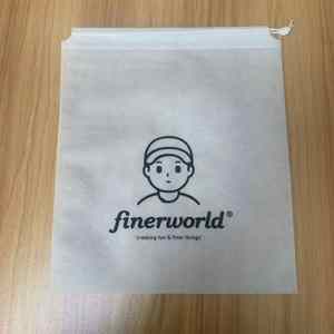 Durable Biodegradable Polypropylene Non Woven <b>Drawstring</b> Shoe <b>Pouch</b> Dust Bag Promotion Clothing Socks Use Recyclable Custom Logo - Product Image 5