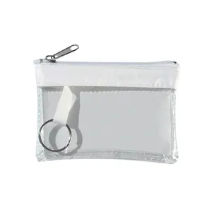 Großhandel Fabrik Small Change Pouch Mit Schlüssel ring Mädchen Junge Mini Münz schlüssel Geldbörse PVC Leder Schlüssel taschen