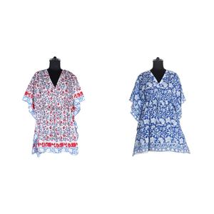 Vestido musulmán al por mayor de alta calidad para mujeres caftán corto 2025 vestido bloque de mano impreso asequible africano tradicional - Product Image 1