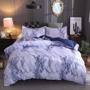 Marmo Duvet Cover Set Doppio Morbido In Microfibra Reversibile Moderno Bianco <span class=keywords><strong>Grigio</strong></span> Marmo Biancheria Da Letto Copertura Della Trapunta - Product Image 5