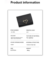 Nouveau Portefeuille Minimaliste en Cuir PU pour Femmes, Petites Bourses à Monnaie, Portefeuilles Courts pour Filles et Porte-Monnaie Billeteras Para Mujer