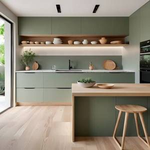 Gabinetes de cocina modernos de lujo de gama alta CBMmart con encimeras de piedra de mármol, mesa de isla, almacenamiento de madera, servicio integral - Product Image 4