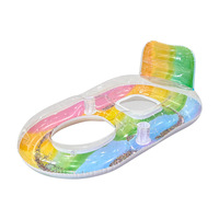 plate-forme melon d'eau bateau, anneau de natation en forme de sirène, flotteurs de piscine pour adulte, pont flottant gonflable