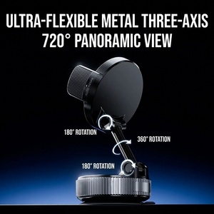 Car Phone Mount Vacuum Adsorption 720 Degree Three-Axis Rotatable Suction Cup Stand Dashboard Windshield No Residue One <strong>Hand</strong> - Product Image 3