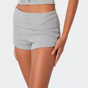 <span class=keywords><strong>Short</strong></span> léger élégant pour femmes Logo personnalisé Ceinture élastique et poches latérales <span class=keywords><strong>Short</strong></span> de jogging d'été pour femmes - Product Image 2