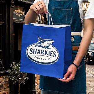 Custom Recyclable Eco-Friendly Biodegradable Fry Chicken <b>Snacks</b> Fast Food French Fries Kraft Paper <b>Bags</b> - Product Image 4