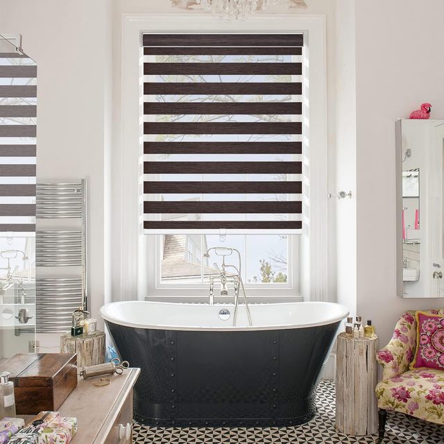 Galime Motorized Zebra Blinds with Remote Control Alexa Google Blinds Custom Size Automatic Blinds for Window