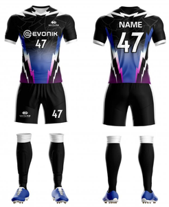 ODM男子足球球衣定制全升华足球队制服快干透气运动服新技术服装标志 - Product Image 5