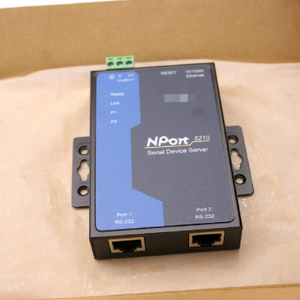 Nuevo Servidor de dispositivo serie NPort 5210 original listo, 2 puertos Ethernet Rev 2, controlador de programación PLC de 1248VDC - Product Image 1