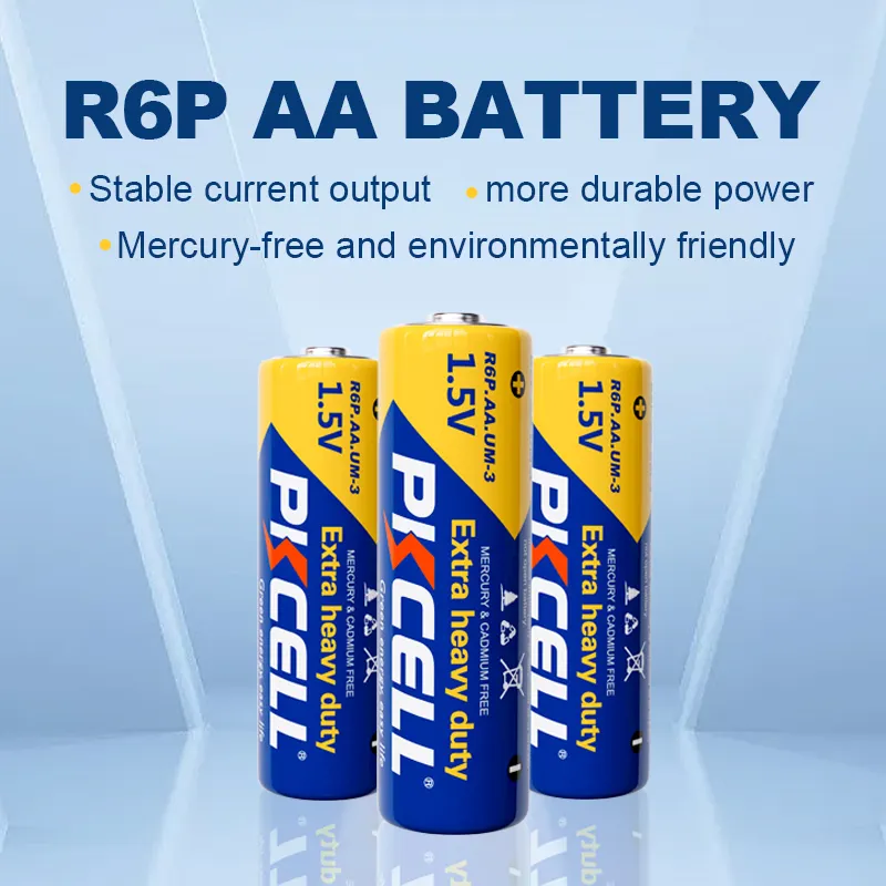 แบตเตอรี่คาร์บอนสังกะสี UM3แห้ง R6P AA 1.5V สำหรับกล้องของเล่น