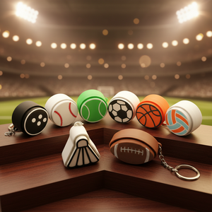 Llaveros Deportivos Personalizados con Logotipo, Llaveros Promocionales Pequeños Hechos a Medida para Fútbol y Baloncesto - Product Image 3