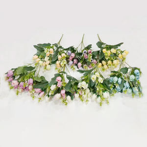 MSFAME Usine En Gros <span class=keywords><strong>Pas</strong></span> <span class=keywords><strong>Cher</strong></span> Fleurs En Plastique Lavable Mini Bouquet De Fleurs Rose Bush - Product Image 5