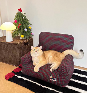Современный Рождественский комплект для домашних животных в клетку, Съемный и моющийся коврик для кошачьего гнезда, полные кровати для домашних животных, упакованные в картонную коробку - Product Image 4