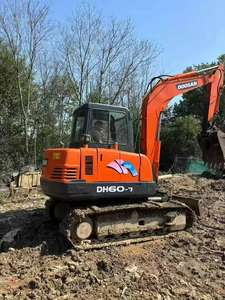 EMC CE Certified Korea <b>Used</b> Doosan DH60-7 6Ton Mini Crawler <b>Excavator</b> High Efficiency Auger Attachment - Product Image 3