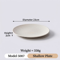 Assiette creuse plate orientale de luxe personnalisée en mélamine marbrée ivoire de 19 cm, non toxique, idéale pour le camping, les salades et les desserts