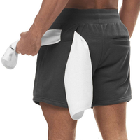 Short de sport personnalisé en molleton de coton Short de compression avec poches pour l'entraînement Active Wear