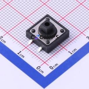UK-B0262-FT-TP-160-B Tactile Switch SMD-4P,12x12mm Switch Single Pole Single Throw Rectangle Button 1.6N Vertical Mount - Product Image 1