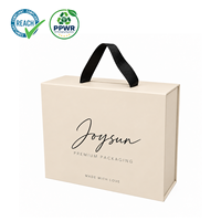 Boîte magnétique pliable personnalisée en gros, en carton écologique, pour emballage de cosmétiques et maquillage, avec poignée en ruban