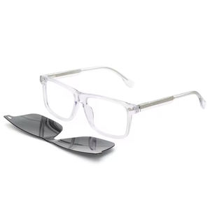 نظارات شمسية رجالية مربعة HH3601 بمشبك مغناطيسي وإطار أسيتات مستقطبة - Product Image 4