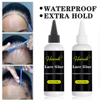 Colle pour dentelle 100 ml, colle imperméable, dissolvant de colle pour perruque à dentelle frontale, colle pour perruque imperméable extra forte, gel de tressage, kit d'installation de perruque