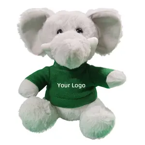 10 inch Custom Plush Toys Elephant With Shirt used for Products Promotion