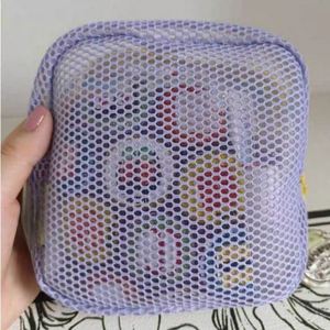 Bolsa de Almacenamiento de Nailon Ultraligera de Gran Capacidad Estilo Coreano, Bolsa de Malla Colorida para Tofu, Organizador Multiusos - Product Image 4