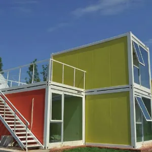 Barca di spedizione personalizzata che costruisce 3 camere da letto Villa modulare caffè sul tetto casa che vive bellissimo contenitore prefabbricato